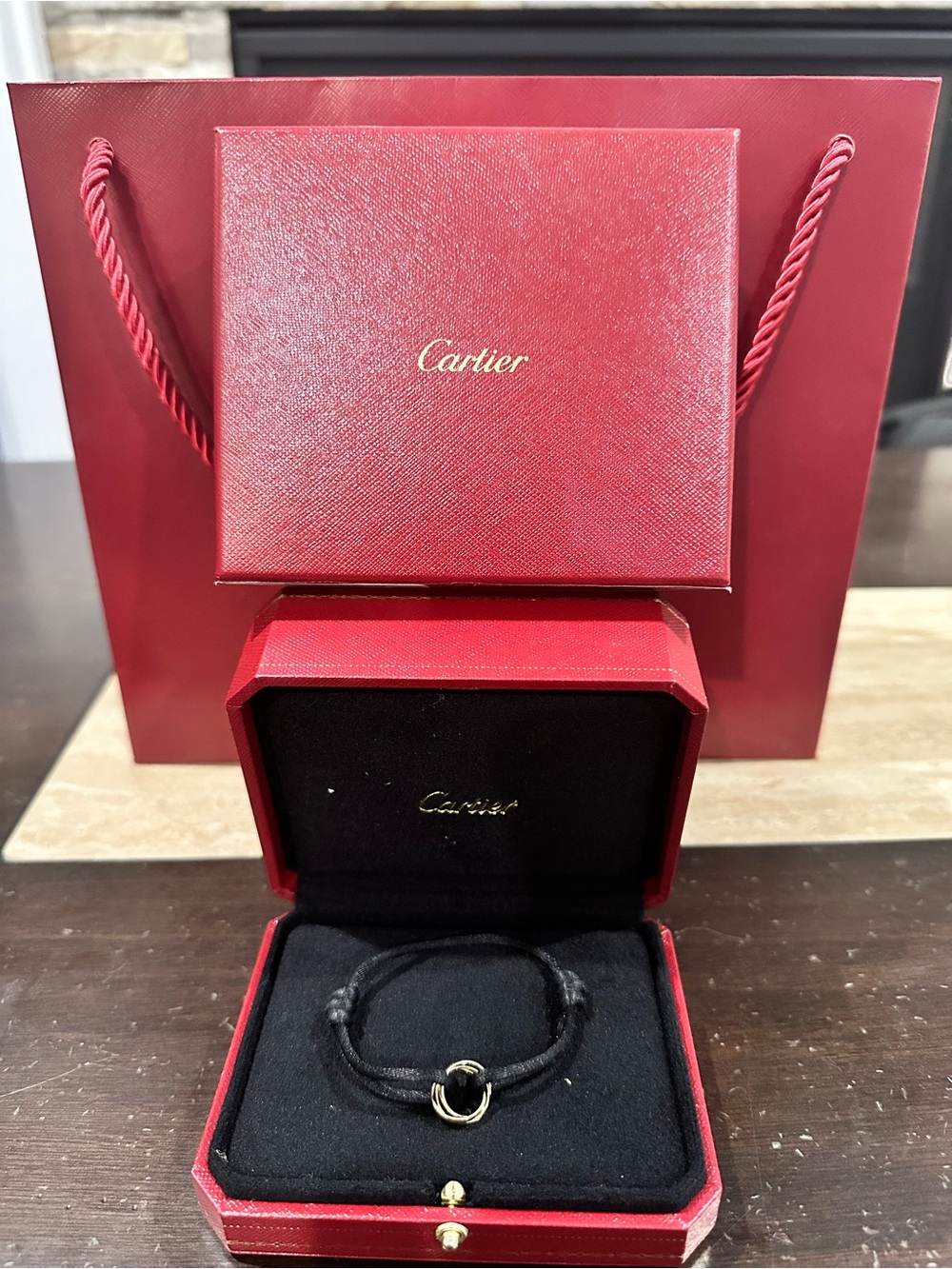 Authentic Cartier 18K Tri-Tone Gold Trinity Bracelet - Preloved